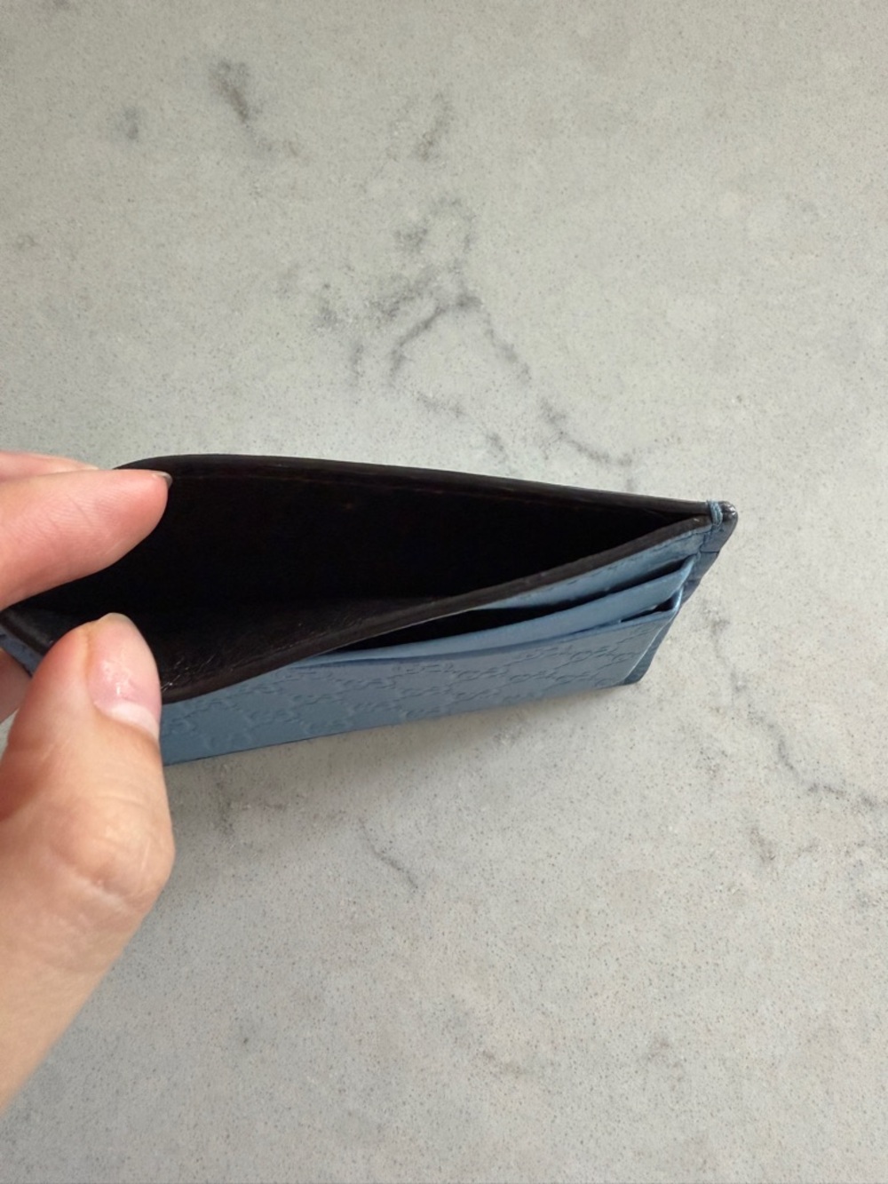 Gucci Blue Microguccissima Cardholder - Picture 4 of 5